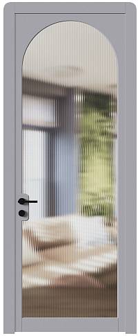 Дверь Luna Moderno / Луна Модерно Серый Флокс эмаль (RAL 358-71-02) со стеклом