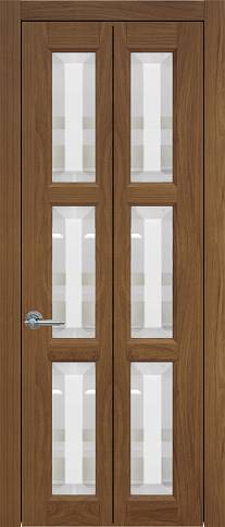 Дверь Milano Книжка Porta&nbsp;Classic Итальянский орех со стеклом
