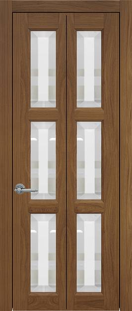 Межкомнатная дверь Porta Classic Milano Книжка, Со стеклом (ДО), цвет - Итальянский орех