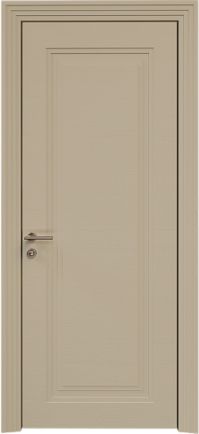 Дверь Domenica Neo Classic Scalino Серое Льняное волокно эмаль по шпону (RAL 075-70-10) без стекла