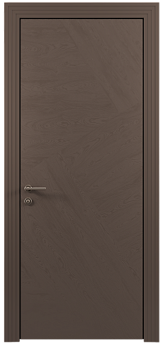 Дверь Tivoli М-1 Коричневый Тик эмаль по шпону (RAL 050-50-10) без стекла