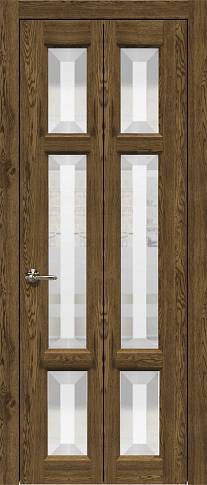 Дверь Siena Книжка Porta&nbsp;Classic Дуб коньяк со стеклом