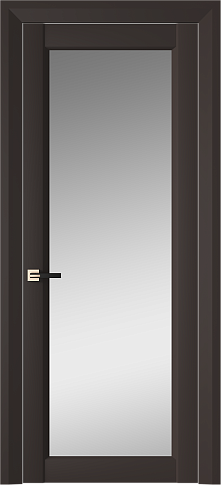 Дверь Domenica Neo Classic Decoro Чёрный Базальт эмаль (RAL 040-30-05) со стеклом