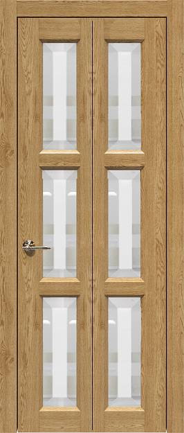 Межкомнатная дверь Porta Classic Milano Книжка, Со стеклом (ДО), цвет - Дуб натуральный