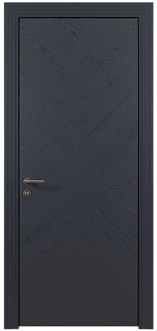 Дверь Tivoli И-1 Графитово-серая эмаль по шпону (RAL 7024) без стекла