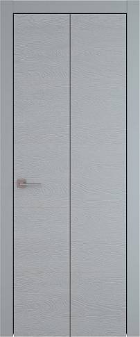 Дверь Tivoli Д-2 Книжка Серебристо-серая эмаль по шпону (RAL 7045) без стекла