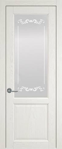 Дверь Dinastia Porta&nbsp;Classic Белый ясень nano-flex со стеклом