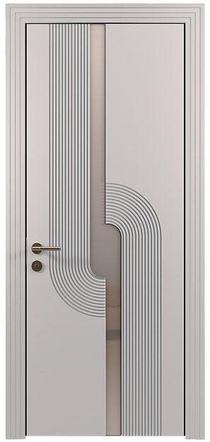 Межкомнатная дверь Cascato, Без стекла (ДГ), цвет - Серая эмаль (RAL 7047)