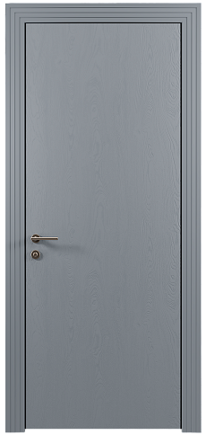 Дверь Tivoli А-1 Серебристо-серая эмаль по шпону (RAL 7045) без стекла