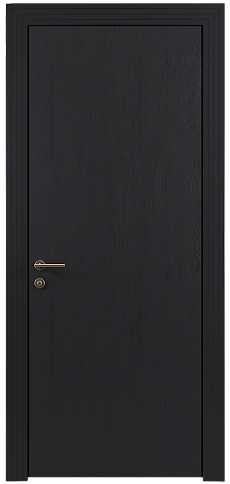 Дверь Tivoli А-1 Черная эмаль по шпону (RAL 9004) без стекла