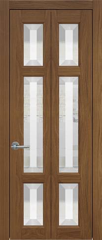 Дверь Siena Книжка Porta&nbsp;Classic Итальянский орех со стеклом