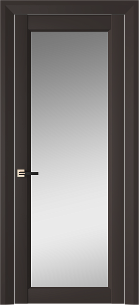 Межкомнатная дверь Domenica Neo Classic Decoro, Со стеклом (ДО), цвет - Чёрный Базальт эмаль (RAL 040-30-05)