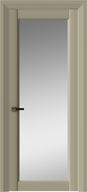 Межкомнатная дверь Domenica Neo Classic Decoro, Со стеклом (ДО), цвет - Серое Льняное волокно эмаль (RAL 075-70-10)