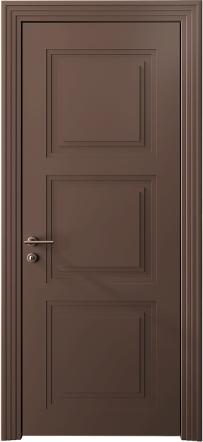 Межкомнатная дверь Milano Neo Classic Scalino, Без стекла (ДГ), цвет - Коричневый Тик эмаль (RAL 050-50-10)