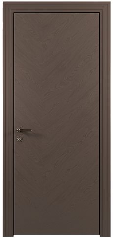 Дверь Tivoli Л-1 Коричневый Тик эмаль по шпону (RAL 050-50-10) без стекла