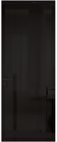 Дверь Tivoli А-3 Невидимка Чёрный Базальт эмаль (RAL 040-30-05) со стеклом