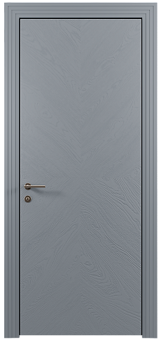 Дверь Tivoli И-1 Серебристо-серая эмаль по шпону (RAL 7045) без стекла