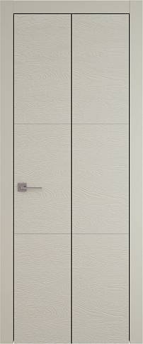 Дверь Tivoli В-2 Книжка Серо-оливковая эмаль по шпону (RAL 7032) без стекла