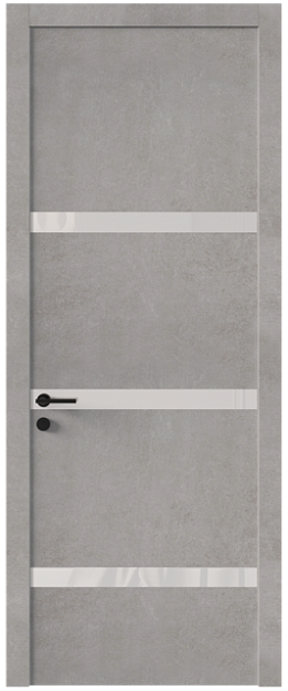 Межкомнатная дверь Tivoli / Тиволи Г-4, Со стеклом (ДО), цвет - Белый камень