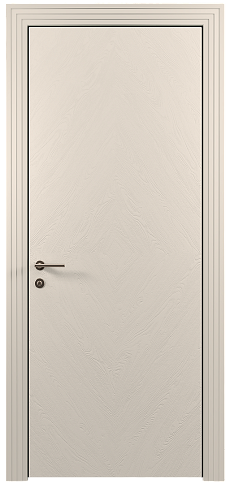 Дверь Tivoli К-1 Бежевая эмаль по шпону (RAL 9010) без стекла