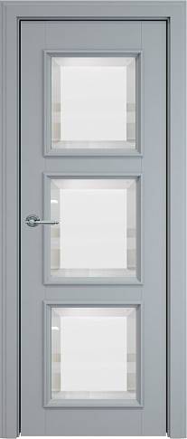 Дверь Milano Porta Classic LUX Серебристо-серая эмаль (RAL 7045) со стеклом