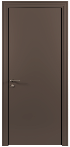 Межкомнатная дверь Tivoli А-4, Без стекла (ДГ), цвет - Коричневый Тик эмаль (RAL 050-50-10)