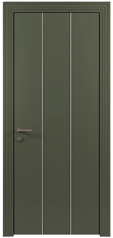 Дверь Tivoli / Тиволи Б-1 Серый Мох эмаль (RAL 7003) без стекла