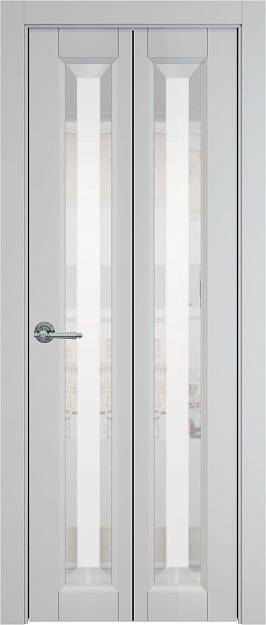 Межкомнатная дверь Domenica Porta Classic / Доменика Порта Классик Книжка, Со стеклом (ДО), цвет - Лайт Грей ST