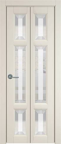 Дверь Siena Книжка Porta&nbsp;Classic Жемчужная эмаль (RAL 1013) со стеклом