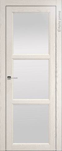 Дверь Sorrento В2 Белый ясень nano-flex со стеклом