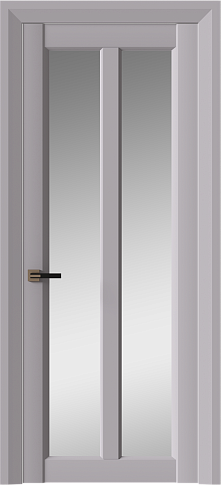 Дверь Prato Neo Classic Decoro / Прато Нео Классик Декоро Серый Флокс эмаль (RAL 358-71-02) со стеклом