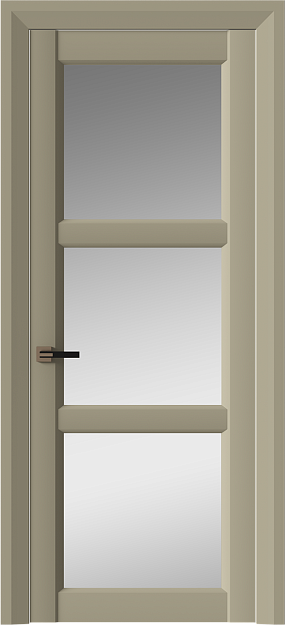 Межкомнатная дверь Milano Neo Classic Decoro, Со стеклом (ДО), цвет - Серое Льняное волокно эмаль (RAL 075-70-10)