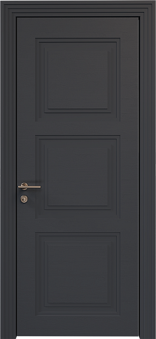 Дверь Milano Neo Classic Scalino Графитово-серая эмаль по шпону (RAL 7024) без стекла