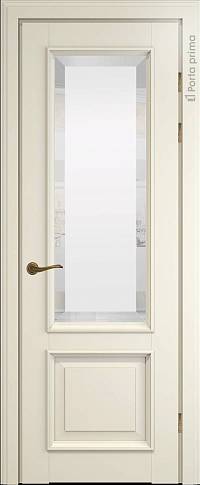 Дверь Dinastia Porta Classic LUX Жемчужная эмаль (RAL 1013) со стеклом