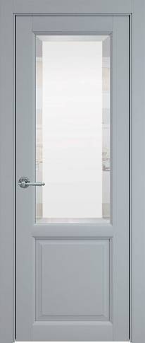 Дверь Dinastia Porta&nbsp;Classic Серебристо-серая эмаль (RAL 7045) со стеклом