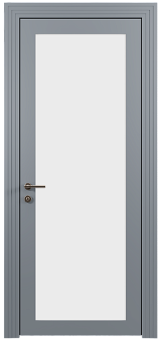 Дверь Tivoli З-1 Серебристо-серая эмаль (RAL 7045) со стеклом