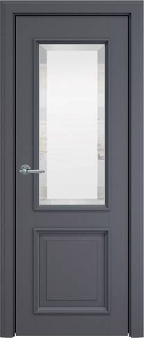 Дверь Dinastia Porta Classic LUX Графитово-серая эмаль (RAL 7024) со стеклом