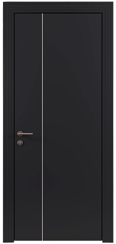 Дверь Tivoli В-1 Черная эмаль (RAL 9004) без стекла