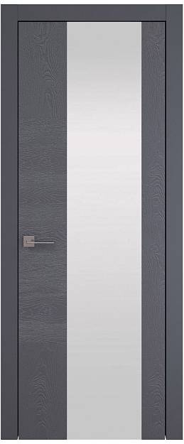 Межкомнатная дверь Tivoli Е-1, цвет - Графитово-серая эмаль (RAL 7024), Со стеклом (ДО)
