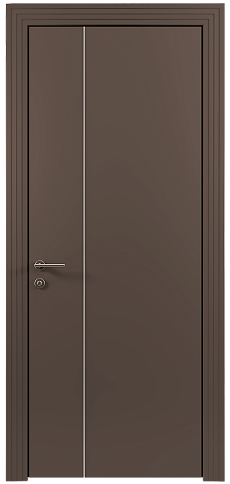 Дверь Tivoli В-1 Коричневый Тик эмаль (RAL 050-50-10) без стекла