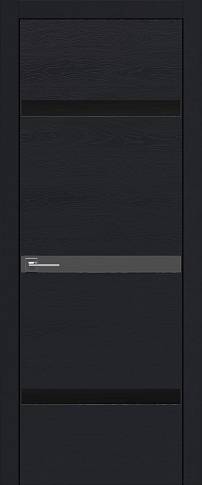 Дверь Tivoli Г-4 Черная эмаль по шпону (RAL 9004) без стекла