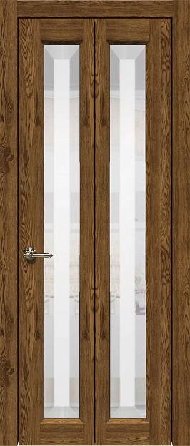 Межкомнатная дверь Porta Classic Domenica Книжка, Со стеклом (ДО), цвет - Дуб коньяк