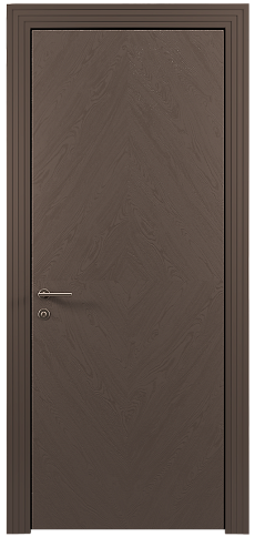 Дверь Tivoli К-1 Коричневый Тик эмаль по шпону (RAL 050-50-10) без стекла
