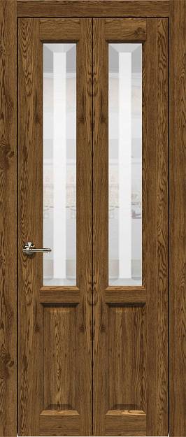 Межкомнатная дверь Porta Classic Dinastia Книжка, Со стеклом (ДО), цвет - Дуб коньяк