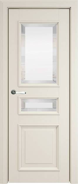 Межкомнатная дверь Imperia-R LUX, цвет - Жемчужная эмаль (RAL 1013), Со стеклом (ДО)