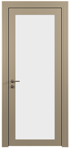 Дверь Tivoli З-1 Серое Льняное волокно эмаль (RAL 075-70-10) со стеклом