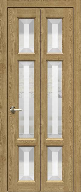 Межкомнатная дверь Porta Classic Siena Книжка, Со стеклом (ДО), цвет - Дуб натуральный