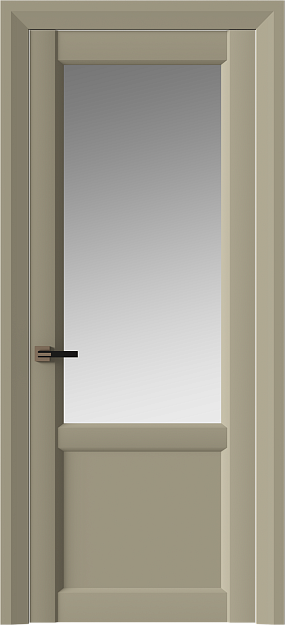 Межкомнатная дверь Dinastia Neo Classic Decoro, Со стеклом (ДО), цвет - Серое Льняное волокно эмаль (RAL 075-70-10)