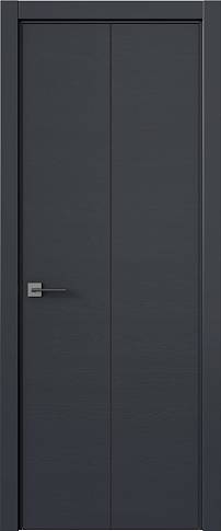 Дверь Tivoli А-2 Книжка Графитово-серая эмаль по шпону (RAL 7024) без стекла