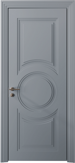 Межкомнатная дверь Ravenna Neo Classic Scalino, Без стекла (ДГ), цвет - Серебристо-серая эмаль (RAL 7045)